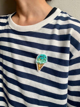 画像をギャラリービューアに読み込む, ブローチ【チョコミントアイス】 |tsubutsubu design.(ツブツブデザイン)