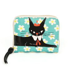 画像をギャラリービューアに読み込む, ペルケ perche×黒ねこ意匠 ROBIN / ジャバラカードウォレット|perche(ペルケ)