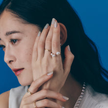 画像をギャラリービューアに読み込む, K18 Adjustable Ring with Akoya Pearl and Diamond_アコヤ真珠/ダイヤフリーサイズリング|Fujikoshi Jewelry(フジコシジュエリー)