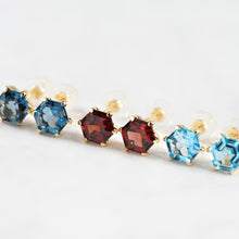 画像をギャラリービューアに読み込む, K18 London blue topaz Hexa/ロンドンブルートパーズ ヘキサ ピアス|MITURE(ミチュール)