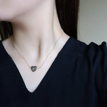 画像をギャラリービューアに読み込む, 大人ハートネックレス(コッパーカルサイトオブシディアン× シェル)|SAKURA jewelry(サクラジュエリー)