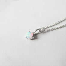 画像をギャラリービューアに読み込む, オパール ソリティア ネックレス(シルバー925/ロジウムプレーティング)|SMUK(スムーク)