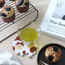 画像をギャラリービューアに読み込む, 猫雑貨・木製プレート&コースター【ねこまみれ メルティ白】|Ten&O Art+Craft(テンアンドオー アートクラフト)