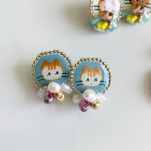 画像をギャラリービューアに読み込む, ねこイヤリング 茶白ねこ|slowly&starry(スローリーアンドスターリー)