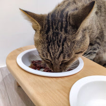 画像をギャラリービューアに読み込む, もぐもぐスタンド フードボウル 陶器 《猫用》 ご飯台 食事台|TOSMU(トスム)
