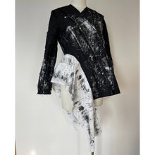 画像をギャラリービューアに読み込む, Patchwork shirt paint black - パッチワークシャツ ペイント黒|Merci DIEU(メルシーデュー)