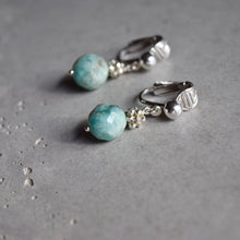 画像をギャラリービューアに読み込む, 金平糖カレンシルバーとアマゾナイトのイヤリング|YEAH.JAPAN(イエアジャパン)