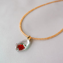 画像をギャラリービューアに読み込む, Pendant / vintage glass top × natural stones|soiesoie(ソワソワ)