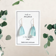 画像をギャラリービューアに読み込む, 変形トライアングル天然石ピアス|beads room mimo(ビーズルームミモ)