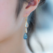 画像をギャラリービューアに読み込む, 白昼夢の雫|ピアス|イヤリング|ホワイト|ベージュ|アシンメトリー|PERTIKAmignon(ペルチカミニョン)