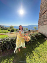 画像をギャラリービューアに読み込む, 上質インドコットン ノースリーブマキシドレス カプリブルー×レモンドロップイエロー|MANGALA ARATI(マンガラ アーラティー)