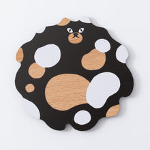 画像をギャラリービューアに読み込む, 猫雑貨・木製プレート&コースター【ねこまみれ メルティ黒】|Ten&O