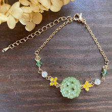 画像をギャラリービューアに読み込む, ペリドット 2mm 菜の花ブレスレット|紬(ツムギ)