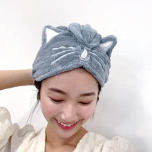 画像をギャラリービューアに読み込む, CAT QUICK DRY HAIR TOWEL ネコの速乾ヘアタオル|sugar.C beauty(シュガーシービューティー)