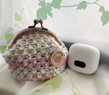 画像をギャラリービューアに読み込む, マーブルカラーの口金ポーチ グリーン、ピンク、ブルー|M'S CROCHET(エムズクロシェット)