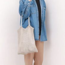 画像をギャラリービューアに読み込む, ラメ糸編みトートバッグ|cache-cache(カシュカシュ)