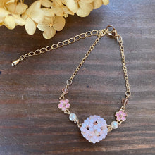 画像をギャラリービューアに読み込む, ピンクオパール 2mm 桜ブレスレット|紬(ツムギ)