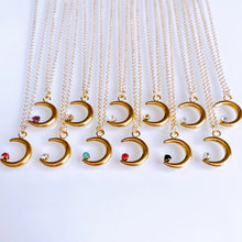 画像をギャラリービューアに読み込む, 三日月ムーン×スター誕生石ネックレス|SAKURA jewelry(サクラジュエリー)