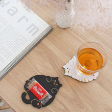 画像をギャラリービューアに読み込む, 猫雑貨・木製プレート&コースター【ねこまみれ 腹見せのあにゃん】|Ten&O