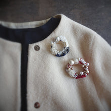 画像をギャラリービューアに読み込む, コロニーリースブローチ//ワインレッド|hanmmmo(ハンモ)