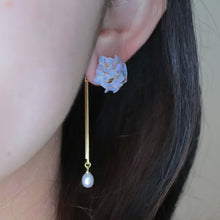 画像をギャラリービューアに読み込む, 紫陽花と淡水パールのピアス(イヤリング)|s.o.f.i. (ソフィー)