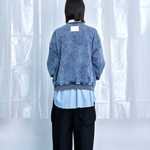画像をギャラリービューアに読み込む, デニムルック プルオーバー スウェットシャツ|Nora Lily(ノラリリー)
