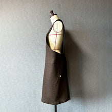 画像をギャラリービューアに読み込む, リネンのバッククロスエプロン|PlusDot+.(プラスドット)