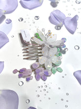 画像をギャラリービューアに読み込む, たっぷり金箔入りジャスミンと藤の花の櫛かんざし(金沢の純金箔)|ハピネスウェーブ