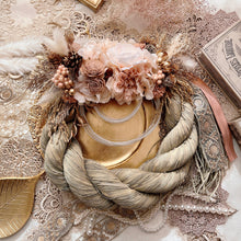 画像をギャラリービューアに読み込む, くすみピンクの大きなしめ縄|flowers luciole(フラワーズ ルシオール)