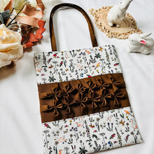 画像をギャラリービューアに読み込む, フラワーモチーフバッグ(茶)|Nikomatch(ニコマッチ)