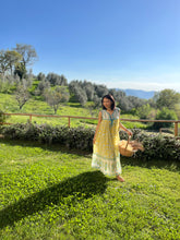 画像をギャラリービューアに読み込む, 上質インドコットン ノースリーブマキシドレス カプリブルー×レモンドロップイエロー|MANGALA ARATI(マンガラ アーラティー)