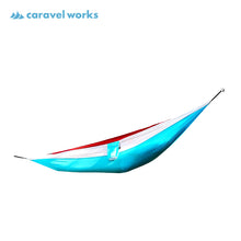 画像をギャラリービューアに読み込む, ポータブルハンモック(レッド / ライトブルー)|caravel works(カラベルワークス)