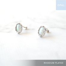 画像をギャラリービューアに読み込む, オパール スタッドピアス(シルバー925/ロジウムプレーティング)|SMUK(スムーク)