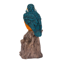 画像をギャラリービューアに読み込む, 切り株に立つ鳴くカワセミ|WooBia(ウービア)