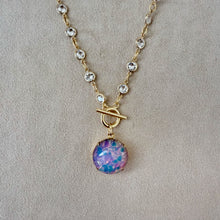 画像をギャラリービューアに読み込む, 【ネックレス】春の光を纏うファイアオパール&クリスタルチェーンのネックレス