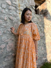 画像をギャラリービューアに読み込む, 上質インドコットン マキシドレス ピーチファズ|MANGALA ARATI(マンガラ アーラティー)