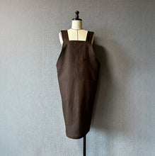 画像をギャラリービューアに読み込む, リネンのバッククロスエプロン|PlusDot+.(プラスドット)