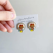 画像をギャラリービューアに読み込む, ねこピアス 茶ねこ|slowly&starry(スローリーアンドスターリー)
