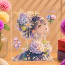 画像をギャラリービューアに読み込む, Floral Princess Hydrangea Melody クリスタルインクキスカットコラージュステッカー|nene_hope_heart(ネネホープハート)