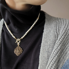 画像をギャラリービューアに読み込む, 【ネックレス】パール × Goldレース ネックレス|orie(オリエ)