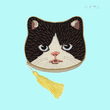 画像をギャラリービューアに読み込む, 猫フェイス ビーズポーチ|猫とイチオクノホシ(ネコトイチオクノホシ)