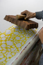 画像をギャラリービューアに読み込む, 上質インドコットン ミディドレス カプリブルー×レモンドロップイエロー|MANGALA ARATI(マンガラ アーラティー)