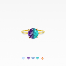 画像をギャラリービューアに読み込む, 色が変わる宝石リング キラナライト秘境「虹立ち」 ラウンド6mm SV925|atelier ShowKer(アトリエショーカー)