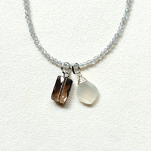 画像をギャラリービューアに読み込む, 天然石・2トップ付ショートネックレス②|beads room mimo(ビーズルームミモ)