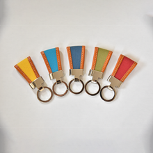 画像をギャラリービューアに読み込む, 岡喜近江牛レザーと高島帆布のT型キーホルダー|Cogocoro(コゴコロ)