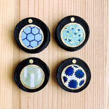 画像をギャラリービューアに読み込む, 炭団オブジェ / ◎+和風柄1|櫂の炭(カイノスミ)