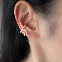画像をギャラリービューアに読み込む, イヤーカフ イヤカフ 桜 ローズクォーツ 天然石 ゴールド おしゃれ シンプル プレゼント ギフト|orie(オリエ)