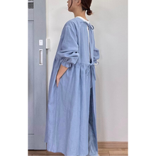 画像をギャラリービューアに読み込む, 上質リネンの割烹着ワンピース ナチュラルカラー|かっぽう着屋(カッポウギヤ)