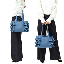 画像をギャラリービューアに読み込む, デニムフリルバッグ|actrhea(アクトレイア)