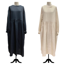 画像をギャラリービューアに読み込む, 割烹着ワンピース 肌触り最高のダブルガーゼ|かっぽう着屋(カッポウギヤ)